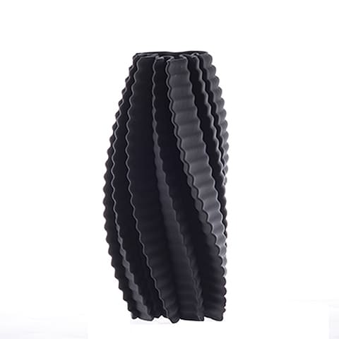 Vase torsadé effet 3D modèle noir L