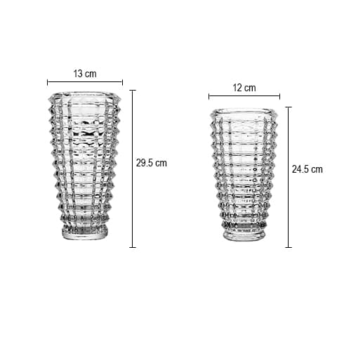 Vase transparent design élégant dimensions modèles grand et petit
