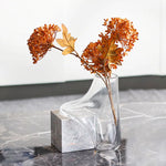 Vase Transparent Effet Fondu sur Cube en Marbre - Vignette | Vase Cute
