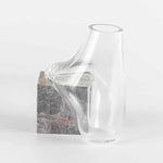 Vase Transparent Effet Fondu sur Cube en Marbre - Vignette | Vase Cute