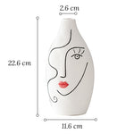 Vase Visage Femme Peint à la Main   (Céramique) - Vignette | Vase Cute