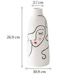 Vase Visage Femme Peint à la Main   (Céramique) - Vignette | Vase Cute