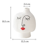 Vase Visage Femme Peint à la Main   (Céramique) - Vignette | Vase Cute