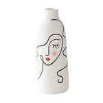 Vase Visage Femme Peint à la Main   (Céramique) - Vignette | Vase Cute