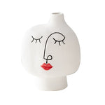 Vase Visage Femme Peint à la Main   (Céramique) - Vignette | Vase Cute