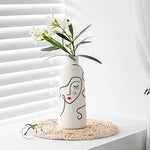 Vase Visage Femme Peint à la Main   (Céramique) - Vignette | Vase Cute