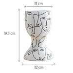 Vase visages abstraits original   (Céramique) - Vignette | Vase Cute
