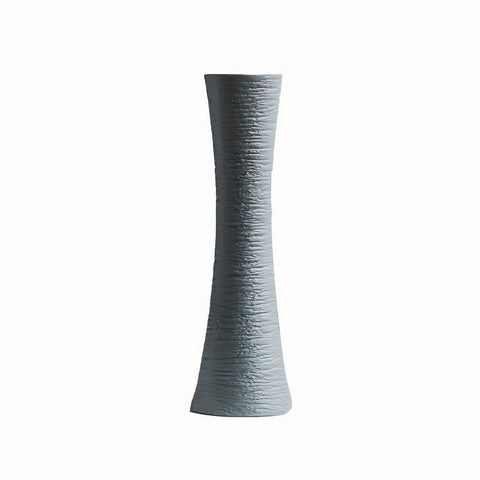 Présentation soliflore forme sablier, couleur Gris sur fond blanc.