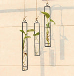 Soliflore Design tube suspendu   (Fer Forgé & Verre) - Vignette | Vase Cute