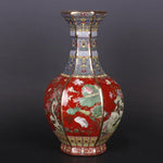 Vase antique chinois fleurs et oiseaux avec dorure   (Céramique) - Vignette | Vase Cute