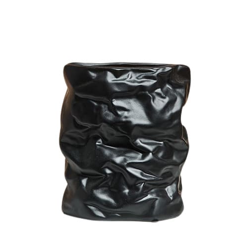 Vase froissé modèle Noir présentation 