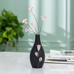 Vase artisanal motif fleur en relief   (Céramique) - Vignette | Vase Cute