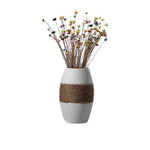 Vase Blanc avec Lien de Chanvre Tressé   (Céramique) - Vignette | Vase Cute