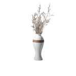 Vase Blanc avec Lien de Chanvre Tressé   (Céramique) - Vignette | Vase Cute