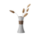 Vase Blanc avec Lien de Chanvre Tressé   (Céramique) - Vignette | Vase Cute