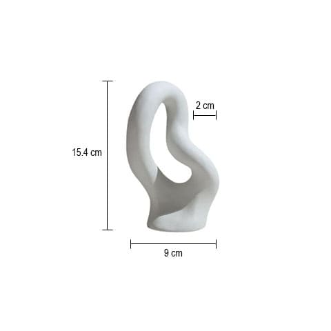 Vase blanc design sculpture abstraite en Céramique dimensions