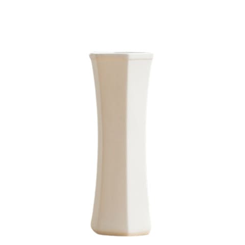 Vase blanc minimaliste trois motifs en Céramique décoratif Style A Blanc 