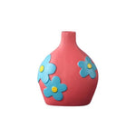 Vase Bohème Peint Motif Fleurs   (Céramique) - Vignette | Vase Cute