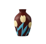 Vase Bohème Peint Motif Fleurs   (Céramique) - Vignette | Vase Cute