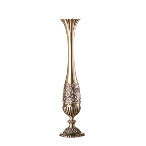 Vase carafe design rétro artisanal en métal couleur bronze style E