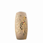 Vase chic relief floral couleur or   (Céramique) - Vignette | Vase Cute