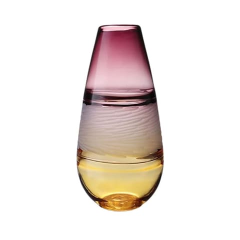 Vase style nordique moderne tricolore en Verre présentation modèle L. 