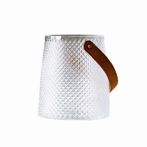 Vase coloré avec anse en Verre modèle Blanc M.