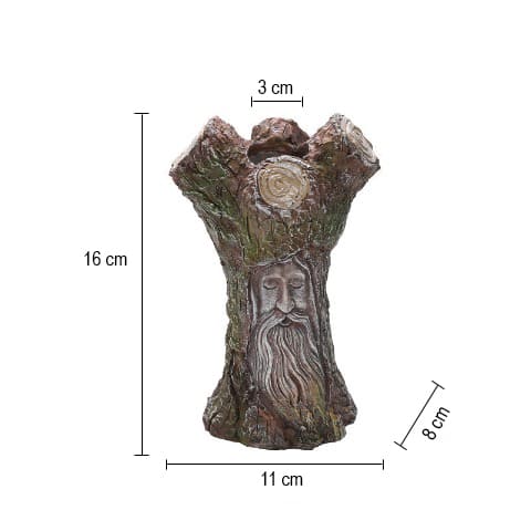 Vase créatif Arbre de la sagesse expressif en Résine Dimensions.