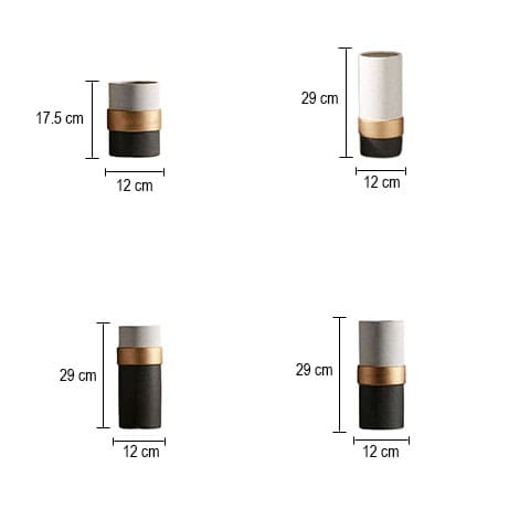 Vase créatif nordique tricolore chic en Céramique dimensions styles A & B & C & D
