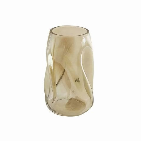 Vase créatif transparent reflet nacré en Verre présentation sur fond blanc 