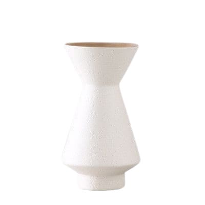 Vase effet givré couleurs variées en Céramique Présentation modèle Blanc