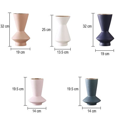 Vase effet givré couleurs variées en Céramique dimensions tous les modèles