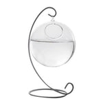 Vase en Verre Boule Suspendue sur Pied   (Verre & Fer Forgé) - Vignette | Vase Cute