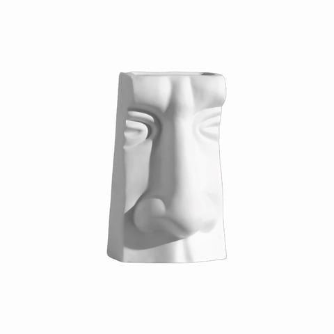 Vase minimaliste blanc quatre sens style B