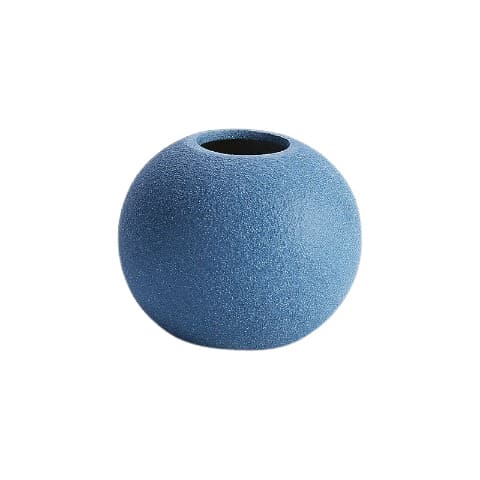 Vase Minimaliste Effet Granité Bleu en céramique modèle C 8cm