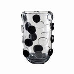 Vase moderne relief à pois blancs et noirs   (Verre) - Vignette | Vase Cute