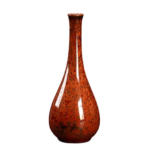 Vase rouge et noir effet porcelaine en Céramique Style 5 Couleur Red