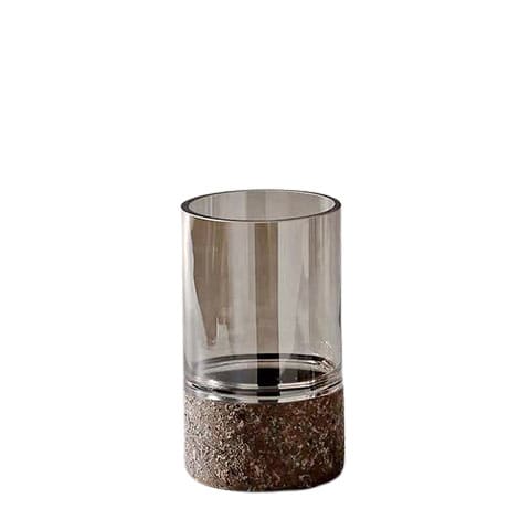 Vase scandinave translucide en verre style Tubulaire Petit
