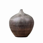 Vase sculpté ligne chaotique noir et blanc (Céramique) - Vignette | Vase Cute