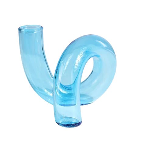 Vase sculpture de ballon couleurs variées en Verre présentation modèle Bleu clair 