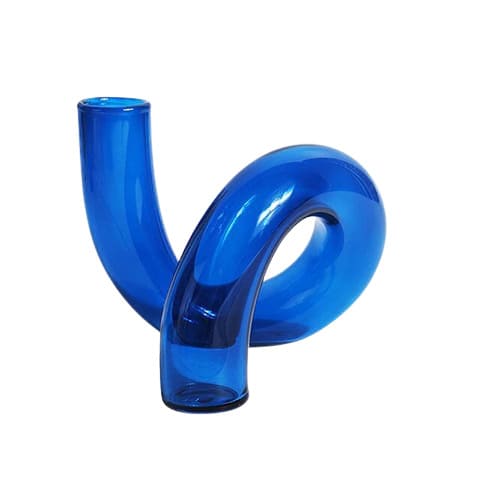 Vase sculpture de ballon couleurs variées en Verre présentation modèle Bleu