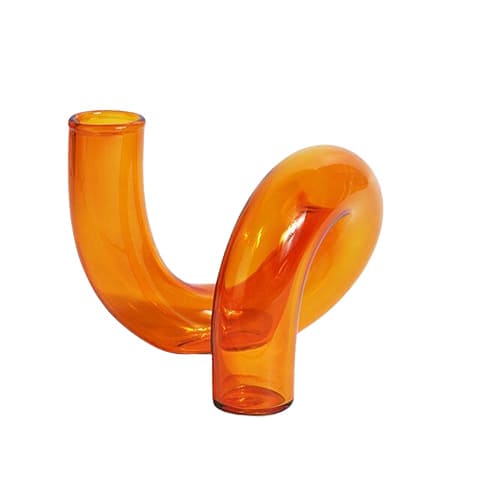 Vase sculpture de ballon couleurs variées en Verre présentation modèle Orange