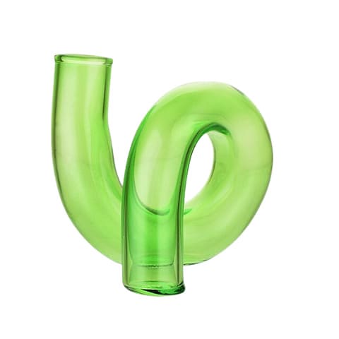 Vase sculpture de ballon couleurs variées en Verre présentation modèle Vert 