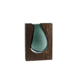 Vase Soliflore Design Rectangulaire en Verre Vert   (Verre & Bois) - Vignette | Vase Cute