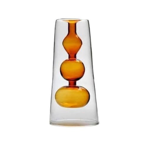 Vase soliflore en forme de gourde en Verre styles Orange taille M