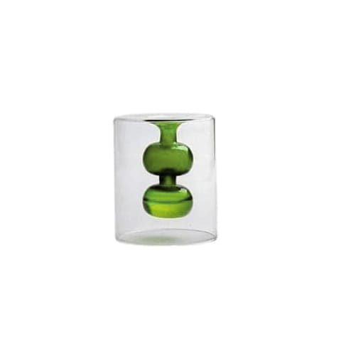 Vase soliflore en forme de gourde en Verre styles Vert taille S