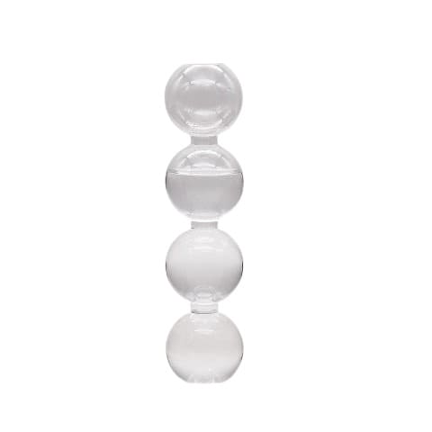 Vase transparent bulle sphérique - Verre borosilicate Modèle Blanc transparent Grand 