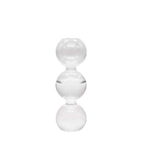 Vase transparent bulle sphérique - Verre borosilicate Modèle Blanc transparent Petit 