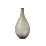 Vase verre bullé forme bouteille marron   (Verre) - Vignette | Vase Cute