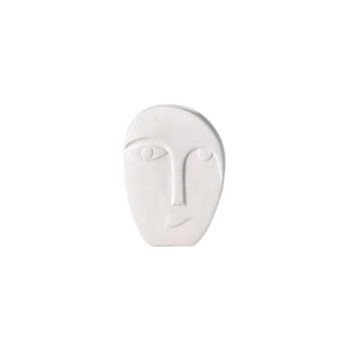 Vase visage blanc Modèle Ovale S présentation sur fond blanc